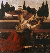 LEONARDO da Vinci Annunciation (detail) dg painting